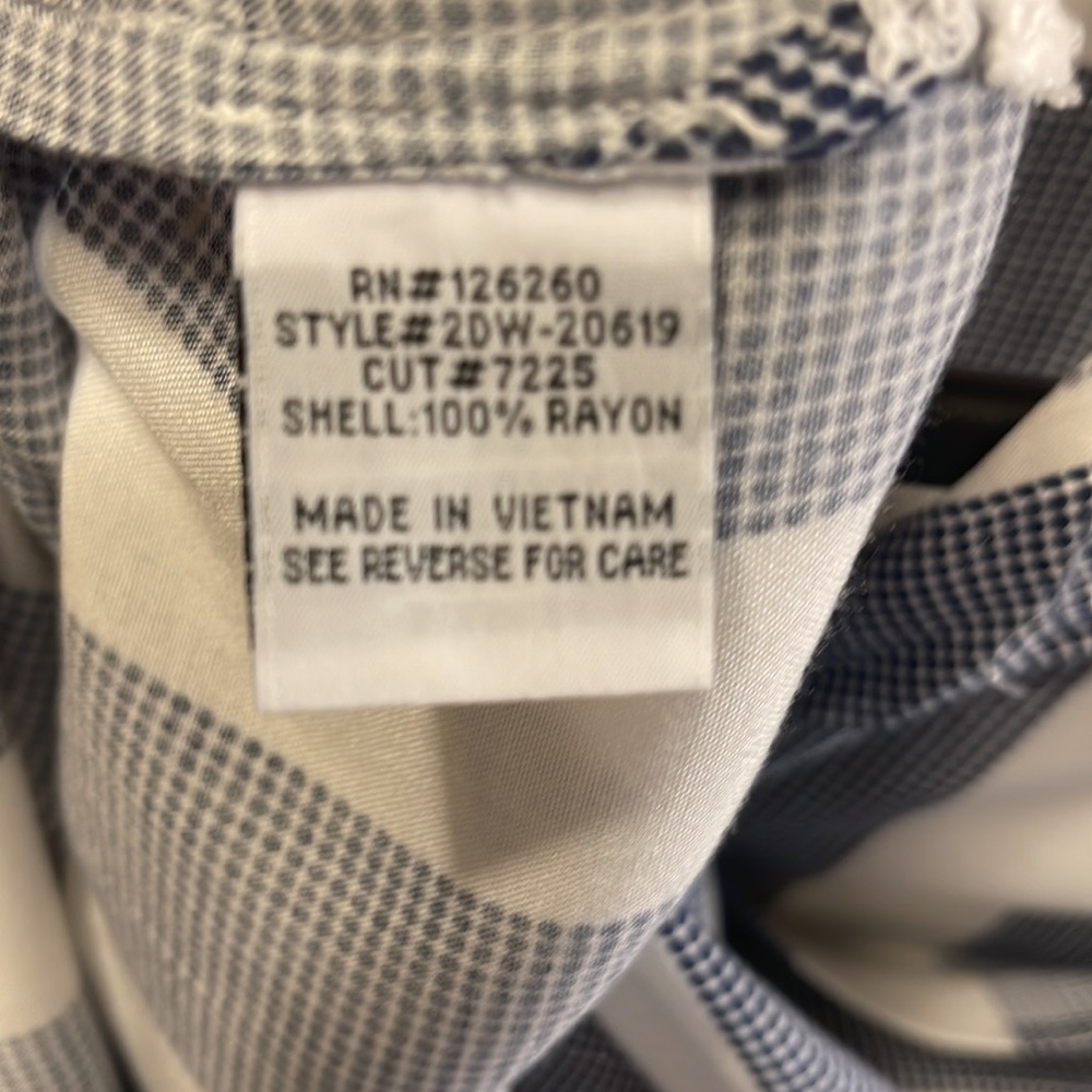Velvet Heart Blue and White striped Button Up - Picture 3 of 5